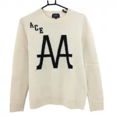 パーリーゲイツ セーター アイボリー×黒 ウール ニット メンズ 5(L) ゴルフウェア PEARLY GATES