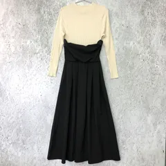 ROPE PICNIC ロペピクニック ドッキング ニット ワンピース ブラック 38サイズ 〇◇☆