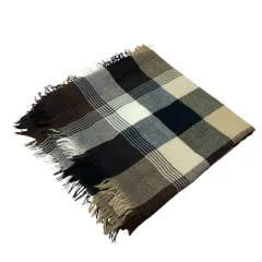 美品 DEUXIEME CLASSE ドゥーズィエムクラス LOCHCARRON ウール チェックマフラー ブラウン レディース 古着 中古 USEDのサムネイル