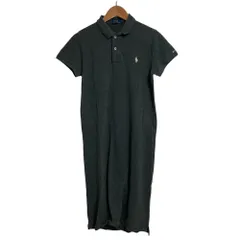 美品 POLO RALPH LAUREN ポロラルフローレン ポロシャツワンピース Mサイズ グレー レディース 古着 中古 USED