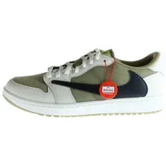 NIKE (ナイキ) ×Travis Scott AIR JORDAN 1 LOW Golf NRG Neutral Olive トラヴィススコット エアジョーダン1 ロー ゴルフ ローカットスニーカー US11/29.0cm FZ3124-200