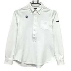 パーリーゲイツ 長袖ポロシャツ 白 ボタンダウン 胸ロゴ レディース 1(M) ゴルフウェア PEARLY GATES