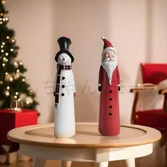 スノーマン 雪だるま サンタクロース サンタさん おじさん クリスマス インテリア オブジェ 置物 北欧風 雑貨 おしゃれ 書斎 リビング 寝室