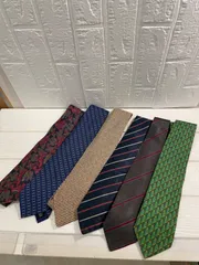 I【まとめ売り③】ブランドネクタイまとめ お得6本セット dunhill ダンヒル タグ付 シルク100% 中古品 メンズ ビジネス スーツ