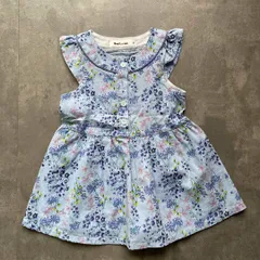 23 べべ bebe 花柄 90 キッズ フリル BABY　子供 ベビー ワンピース　one-piece　KIDS　お呼ばれ　食事会　フォーマル