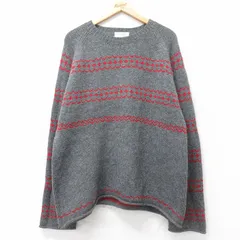 XL/古着 ジェイクルー 長袖 セーター メンズ 00年代 00s 手編み ハンドニット ラグラン クルーネック グレー他【spe】 25nov21