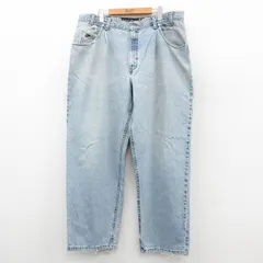 W38/古着 リーバイス Levis シルバータブ ジーンズ メンズ 90年代 90s baggy ボロ コットン USA製 薄紺 デニム【spe】 25nov21