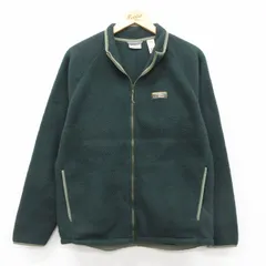 S/古着 エルエルビーン 長袖 フリース ジャケット メンズ 00年代 00s ワンポイントロゴ ラグラン 濃緑他 25nov21