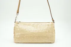 プラダ スパンコール ミニ ショルダーバッグ アクセサリーポーチ ベージュ PRADA 4457h