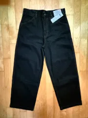 UNIQLO U ワイド デニム パンツ ブラック 33 新品