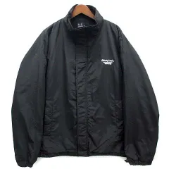 マークゴンザレス MARK GONZALES オーバーサイズ スタンドカラー ブルゾン ジャケット 裏地フリース ロゴ刺繍 ブラック 黒 L MGO-24103