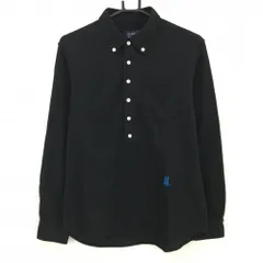 【美品】パーリーゲイツ 長袖ポロシャツ 黒 ボタンダウン 胸ポケット 襟色褪せ少 メンズ 5(L) ゴルフウェア PEARLY GATES