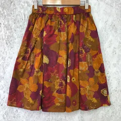 URBAN RESEARCH DOORS アーバンリサーチドアーズ リバティ プリント スカート オレンジ 系 ONEサイズ 〇◇のサムネイル