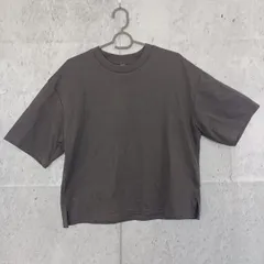 GU ジーユー レディース ドライワイドTシャツ ダークグレー Lサイズ 半袖 □〇