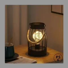 新しい未使用 ヴィンテージメタルワイヤーLEDランタン ランタン ナイトライト ガーランドライト ナイトランプ デスクライト デスクランプ 