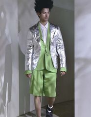 コムデギャルソン オムプリュス 21SS シルバーショーツ - メルカリ