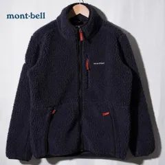 モンベル mont-bell ボア フリースジャケット M ネイビー レッド ロゴ刺繍 テック ストリート 古着 Z268