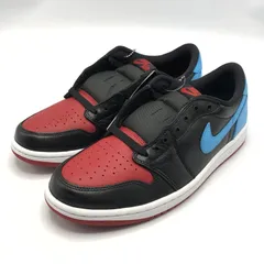 【中古】NIKE WMNS AIR JORDAN 1 LOW OG スニーカー 27cm CZ0775-046 ブルー レッド ナイキ[10]