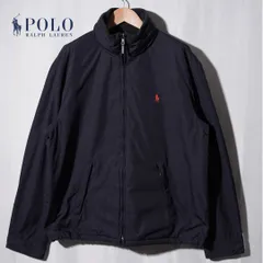ポロラルフローレン Polo by Ralph Lauren 中綿 ナイロンジャケット ブルゾン L ネイビー ロゴ刺繍 90s 00s スイングトップ フリース ヴィンテージ Vintage アメカジ ストリート Y2K 古着 P822