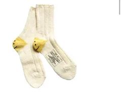 KAPITAL 56ピース MA-1 レインボー ハッピー ヒール ソックス 白