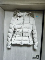 ZARA レディース ショートダウン S (アイボリー)