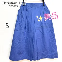 希少❗️美品✨クリスチャンディオールスポーツ膝丈スカートSブルー06B1190【送料込み】