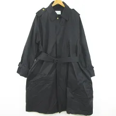 ジーユー GU and beautiful people トレンチコート ロング丈 ベルト付き 綿 L ブラック kz12482