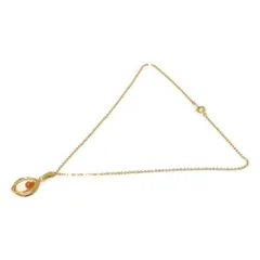 【ゴールドネックレス】　珊瑚　オレンジ　約43cm　箱付き　アクセサリー　レディース