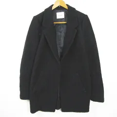 マウジー MOUSSY チェスター コート ミディアム丈 毛 2 ブラック kz13405