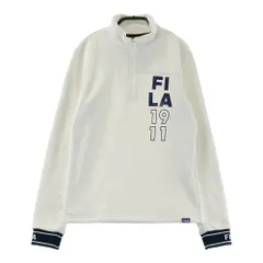 サイズ：M FILA GOLF フィラゴルフ  裏起毛 ハーフジップ 長袖Tシャツ  ホワイト系 [240101606174] ゴルフウェア レディース ストスト