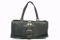 セリーヌ セミ ショルダー ハンドバッグ トート バックル フラップ トリオンフ ヌバックレザー 灰色 グレー CELINE 4369h