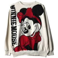 古着 90年代 MINNIE MOUSE ミニーマウス 大判プリント キャラクタースウェットシャツ トレーナー レディースXL相当/eaa606298