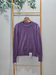 パープル ゴージ リブニット