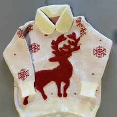 セーター トナカイ クリスマス レディース L?XL相当　[管理No.：O11701_H2_80]