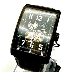 444 稼働【美品】ハンティングワールド 自動巻き 時計 スケルトン 