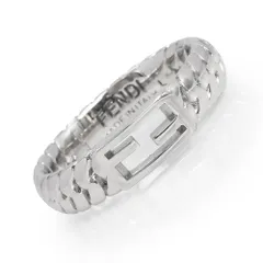 フェンディ 8AG983 ロゴ バゲット リング シルバー 指輪 L #16.5号 箱付 FENDI（未使用　展示品）