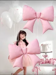 闇珠様♥ご注文ページ　誕生日飾り風船セット　デコレーションバルーン＆リボン型３個＆くすみカラーナンバーバルーン２個セット