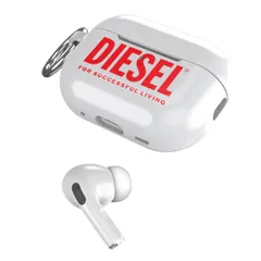 新品 DIESEL AirPods Pro2 ケース/AirPods Pro ケース TPU おしゃれ カバー ブランドロゴ 保護 (ディーゼル AirPodsPro 第1世代 / 第2世代 ケース 白 ホワイト)