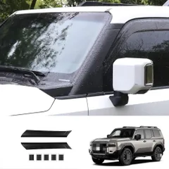 【送料無料】24款 トヨタ ランドクルーザー LC250A柱デコレーションモール【マットブラック】2点セット 防刮仕様ZX08