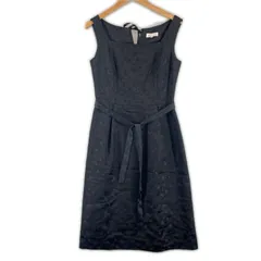 美品 組曲 クミキョク 花柄・ボタニカル 春夏 SS ワンピース レーヨン ブラック レディース 3【古着】【中古】【送料無料】