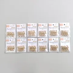 キーホルダーパーツ　ナスカン　ゴールド　（4個入り）　12袋セット