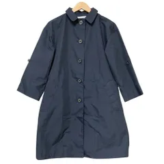 美品 MACKINTOSH PHILOSOPHY マッキントッシュフィロソフィー ステンカラーコート スプリングコート 36 ネイビー レディース 古着 中古 USED