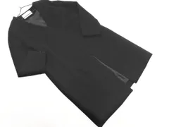 NATURAL BEAUTY BASIC ナチュラルビューティーベーシック ウール混 ロング ノーカラー コート sizeM/黒 ◇■ レディース