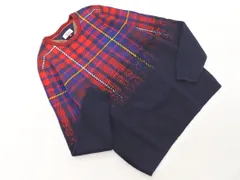 TOMMY HILFIGER トミーヒルフィガー DENIM モヘア混 チェック ニット セーター sizeM/赤ｘ紺 ◇■ メンズ