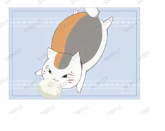 夏目友人帳 描き下ろしイラスト 冬の装いVer. トレーディングブロマイド ニャンコ先生 A