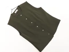 HIROKO BIS ヒロコビス スナップボタン ベスト size9/カーキ ◇■ レディース