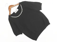 ROPE ロペ ウール混 パールビーズ ニット セーター sizeM/黒 ◇■ レディース