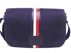 TOMMY HILFIGER トミーヒルフィガー キャンバス ショルダー バッグ 紺 ■■ レディース