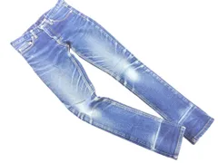 X-girl エックスガール ダメージ加工 スキニー デニムパンツ size0/青 ■■ レディース