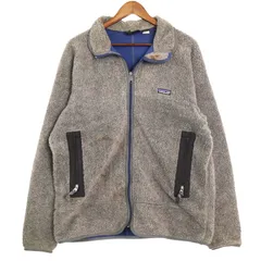 90年代 USA製 patagonia パタゴニア Retro-X レトロX フリースジャケット アウトドア グレー(メンズ XL)中古 古着 A3102